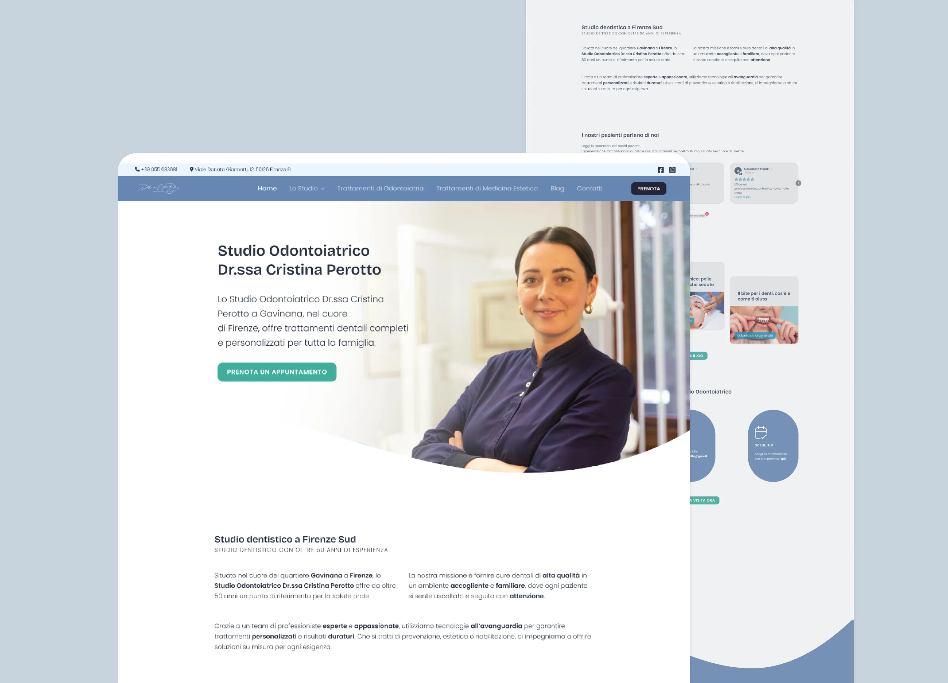 Dr.ssa Cristina Perotto interface preview